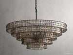 Ghiaccio Rippled Glass Round Chandelier