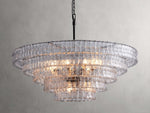 Ghiaccio Rippled Glass Round Chandelier