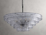 Ghiaccio Rippled Glass Round Chandelier