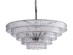 Ghiaccio Rippled Glass Round Chandelier