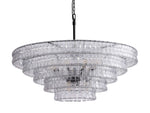 Ghiaccio Rippled Glass Round Chandelier