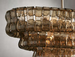 Ghiaccio Rippled Glass Oval Chandelier