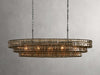 Ghiaccio Handcrafted Glass Oval Chandelier