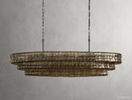 Ghiaccio Rippled Glass Oval Chandelier