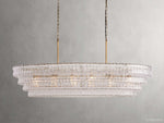 Ghiaccio Rippled Glass Oval Chandelier