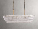 Ghiaccio Rippled Glass Oval Chandelier