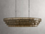 Ghiaccio Handcrafted Glass Oval Chandelier