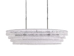 Ghiaccio Rippled Glass Oval Chandelier
