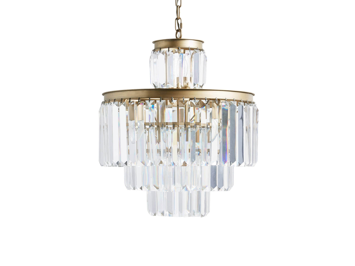 Leyland Faceted Deco Tiered Chandelier