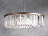 Leyland Faceted Deco Round Chandelier