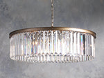 Leyland Faceted Deco Round Chandelier