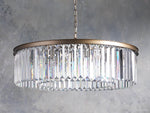 Leyland Faceted Deco Round Chandelier
