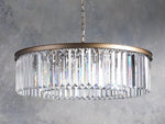 Leyland Faceted Deco Round Chandelier