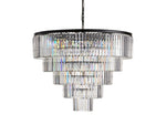 Leyland Prism Crystal Tiered Round Chandelier