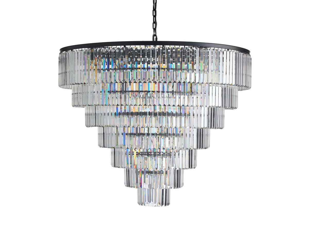 Leyland Prism Crystal Tiered Round Chandelier