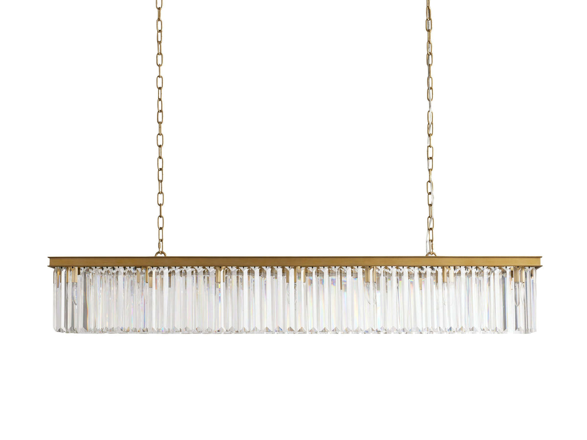 Leyland Faceted Deco Rectangular Chandelier