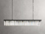 Leyland Faceted Deco Rectangular Chandelier