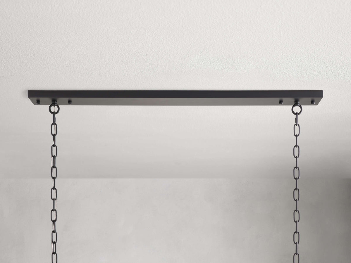 Leyland Faceted Deco Rectangular Chandelier