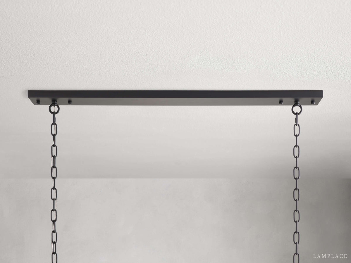 Leyland Faceted Deco Rectangular Chandelier