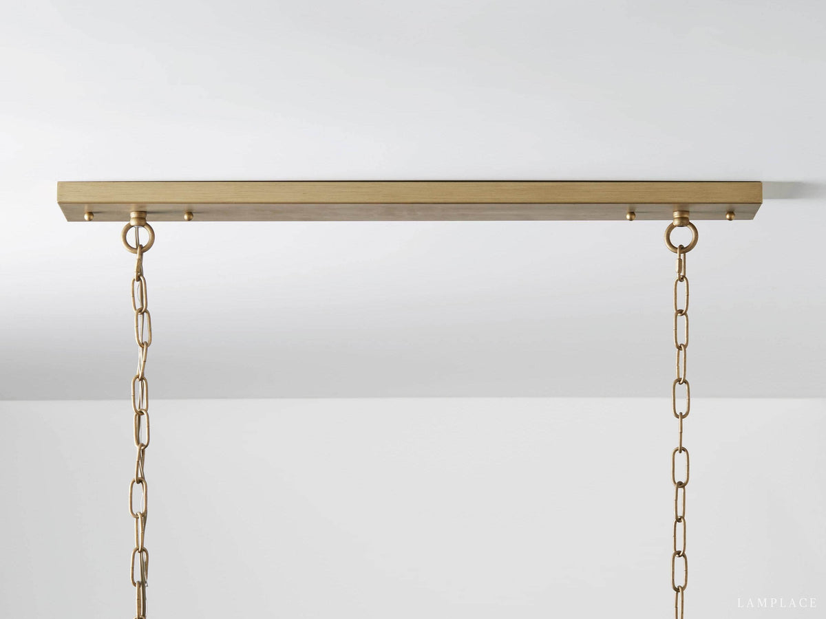 Leyland Faceted Deco Tiered Rectangular Chandelier