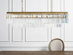 Leyland Faceted Deco Tiered Rectangular Chandelier
