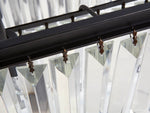 Leyland Faceted Deco Tiered Rectangular Chandelier