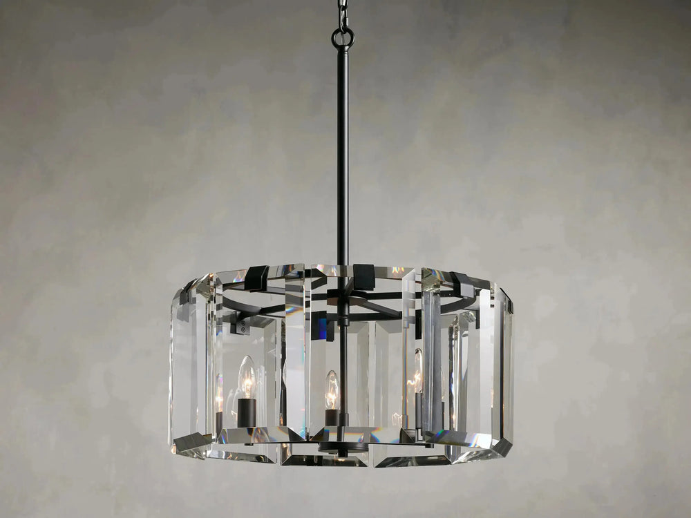 Amaya Luxe Crystal Round Chandelier