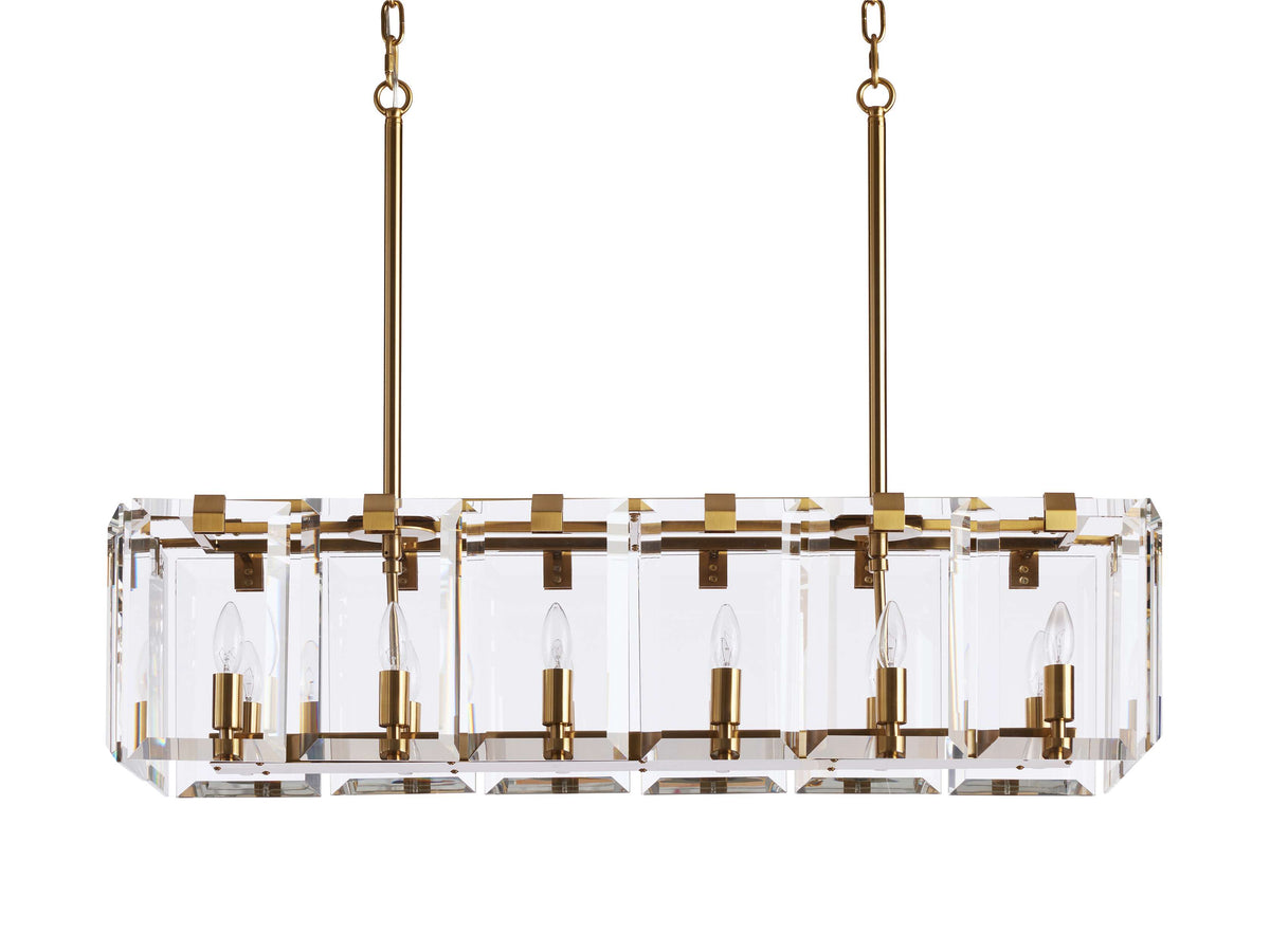 Amaya Luxe Crystal Rectangular Chandelier