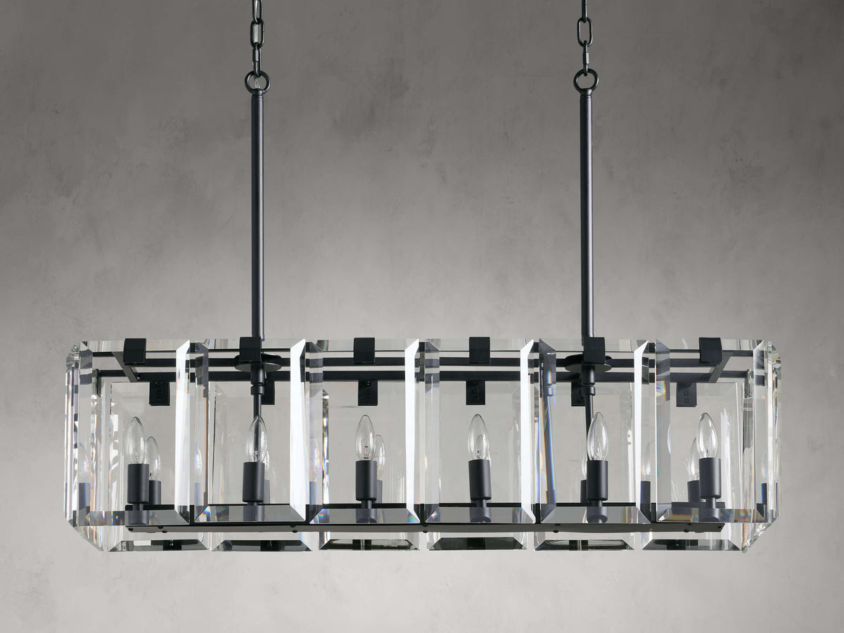 Amaya Delicate Crystal Rectangular Chandelier