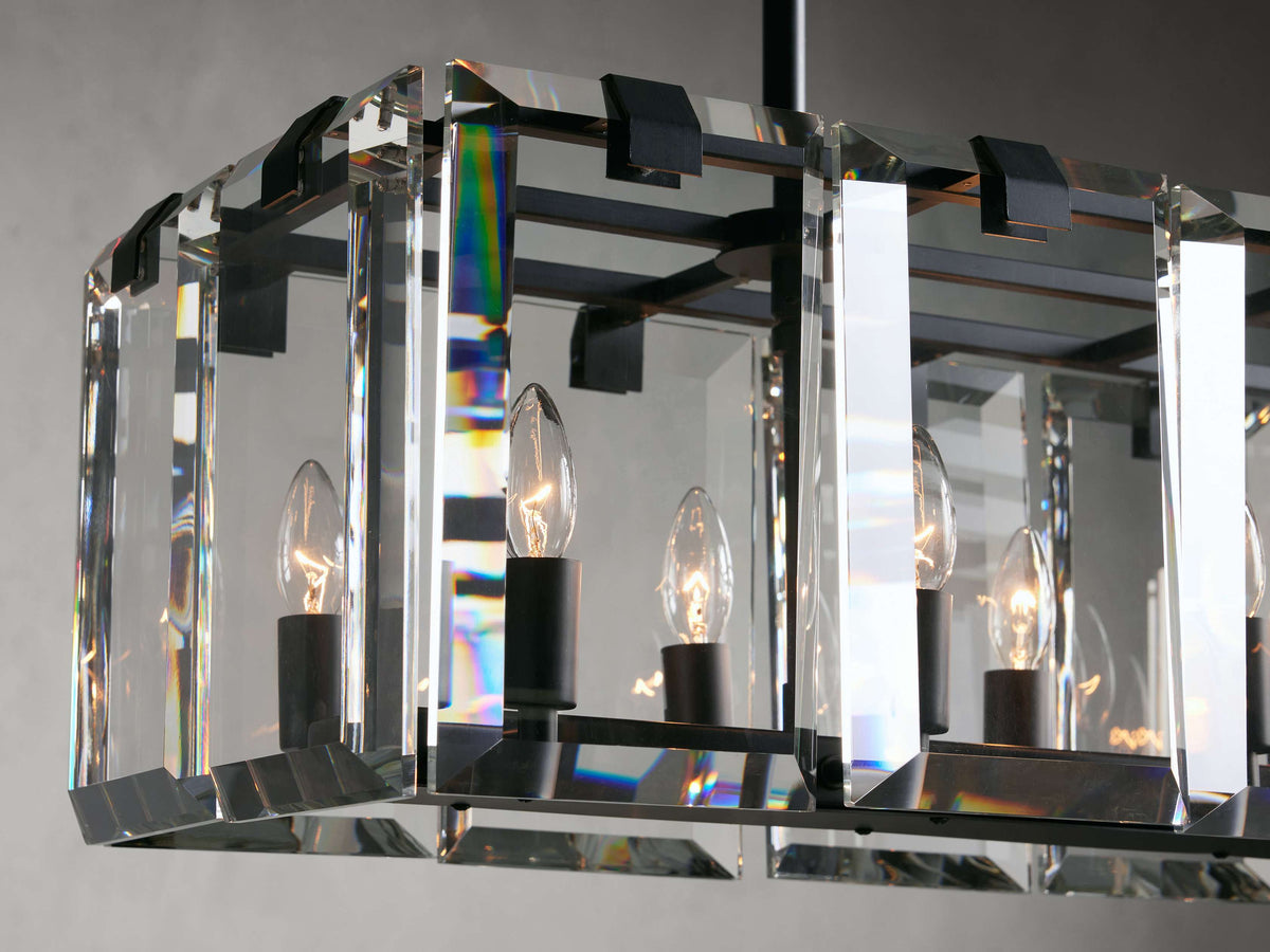 Amaya Delicate Crystal Rectangular Chandelier