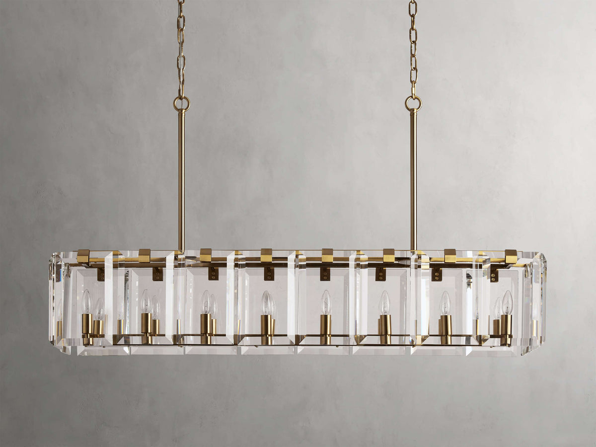 Amaya Delicate Crystal Rectangular Chandelier