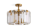 Amaya Luxe Crystal Round Flush Mount