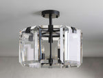 Amaya Luxe Crystal Round Flush Mount