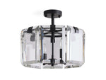 Amaya Luxe Crystal Round Flush Mount