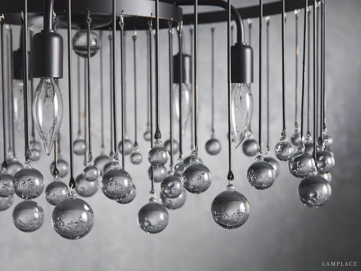 Aubrey Crystal Ball Tiered Round Chandelier
