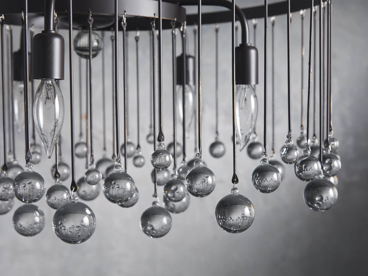 Aubrey Crystal Ball Tiered Round Chandelier