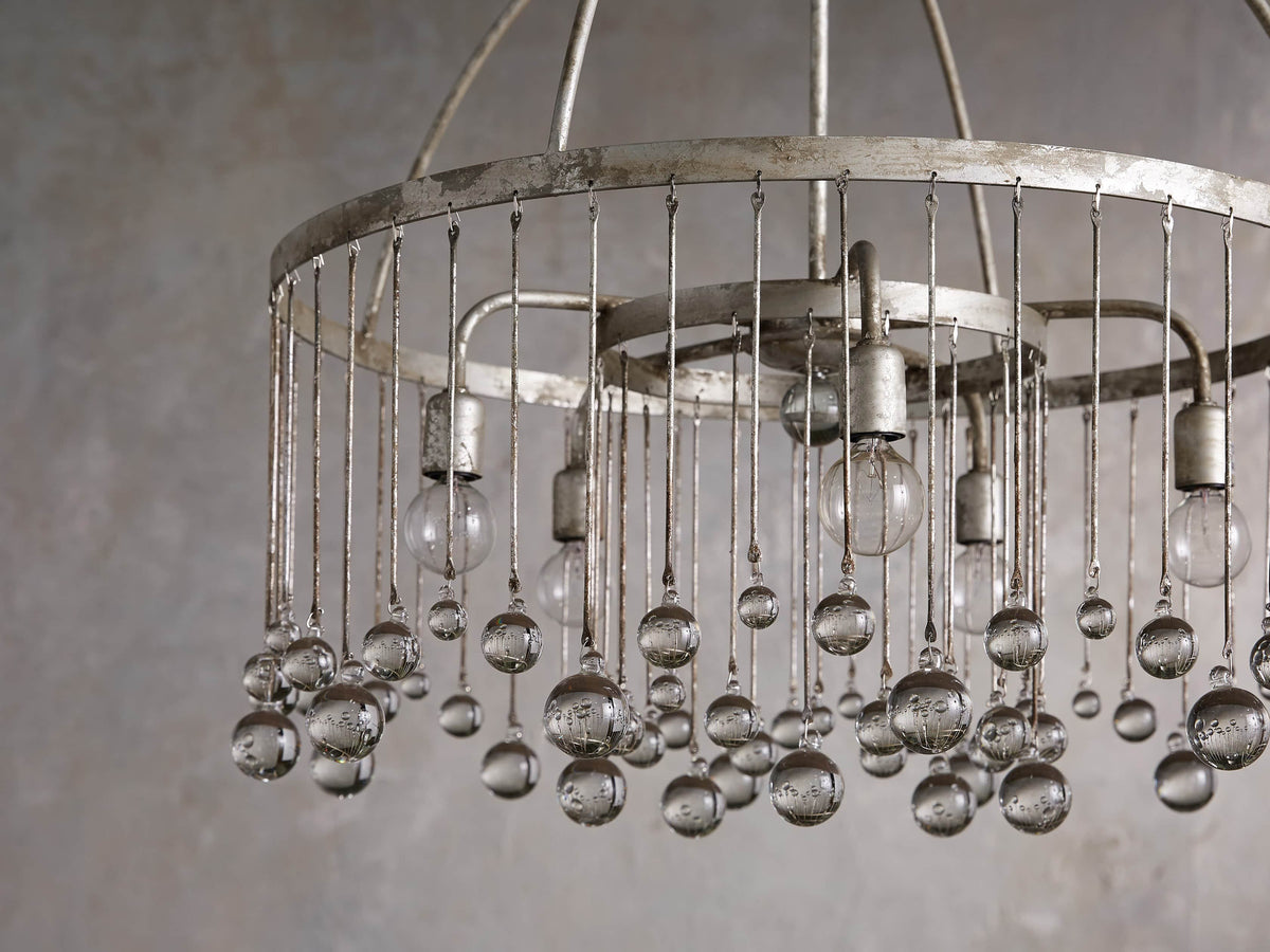 Aubrey Crystal Ball Tiered Round Chandelier