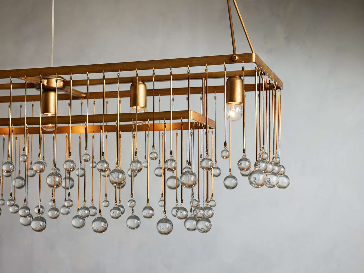 Aubrey Crystal Ball Rectangular Chandelier