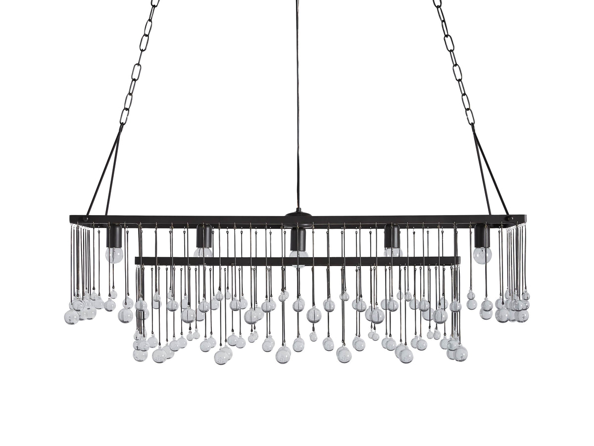 Aubrey Crystal Ball Rectangular Chandelier