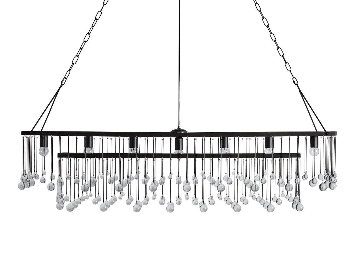 Aubrey Crystal Ball Rectangular Chandelier