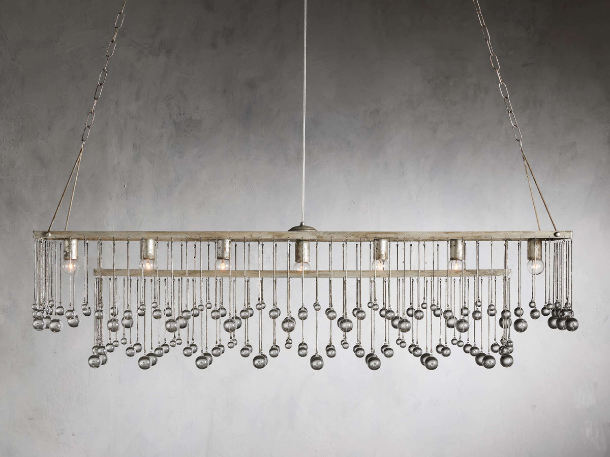 Aubrey Crystal Ball Rectangular Chandelier