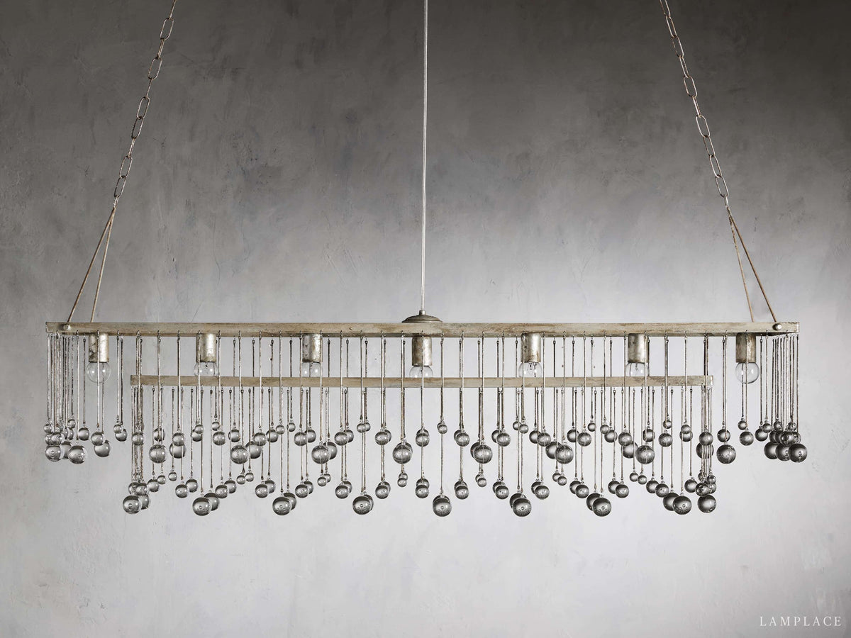Aubrey Crystal Ball Rectangular Chandelier