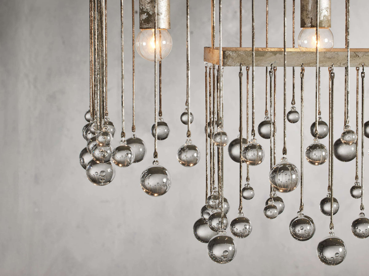 Aubrey Crystal Ball Rectangular Chandelier