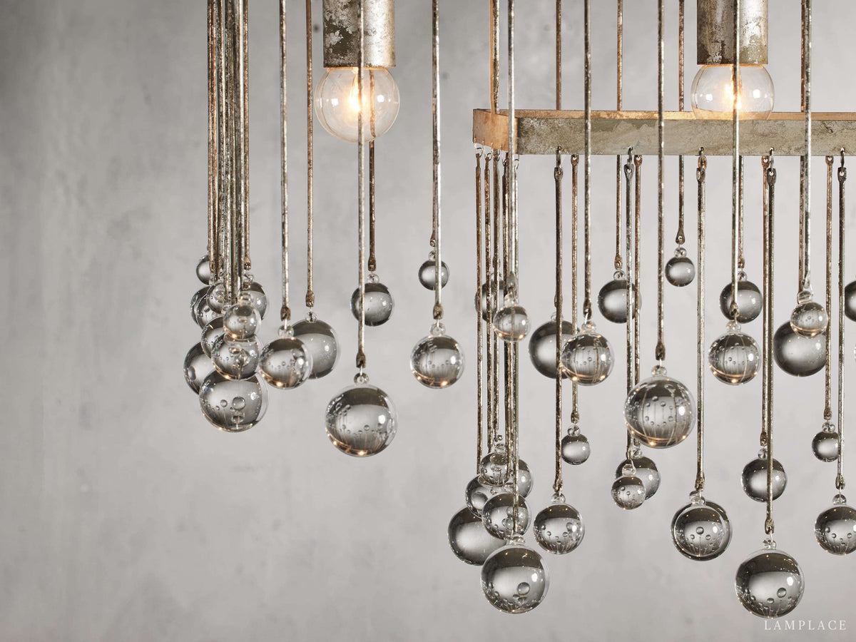 Aubrey Crystal Ball Rectangular Chandelier