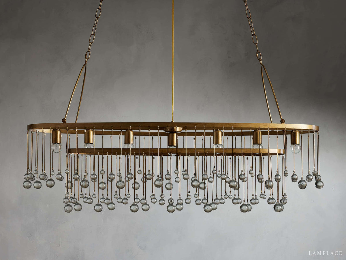 Aubrey Crystal Ball Oval Chandelier