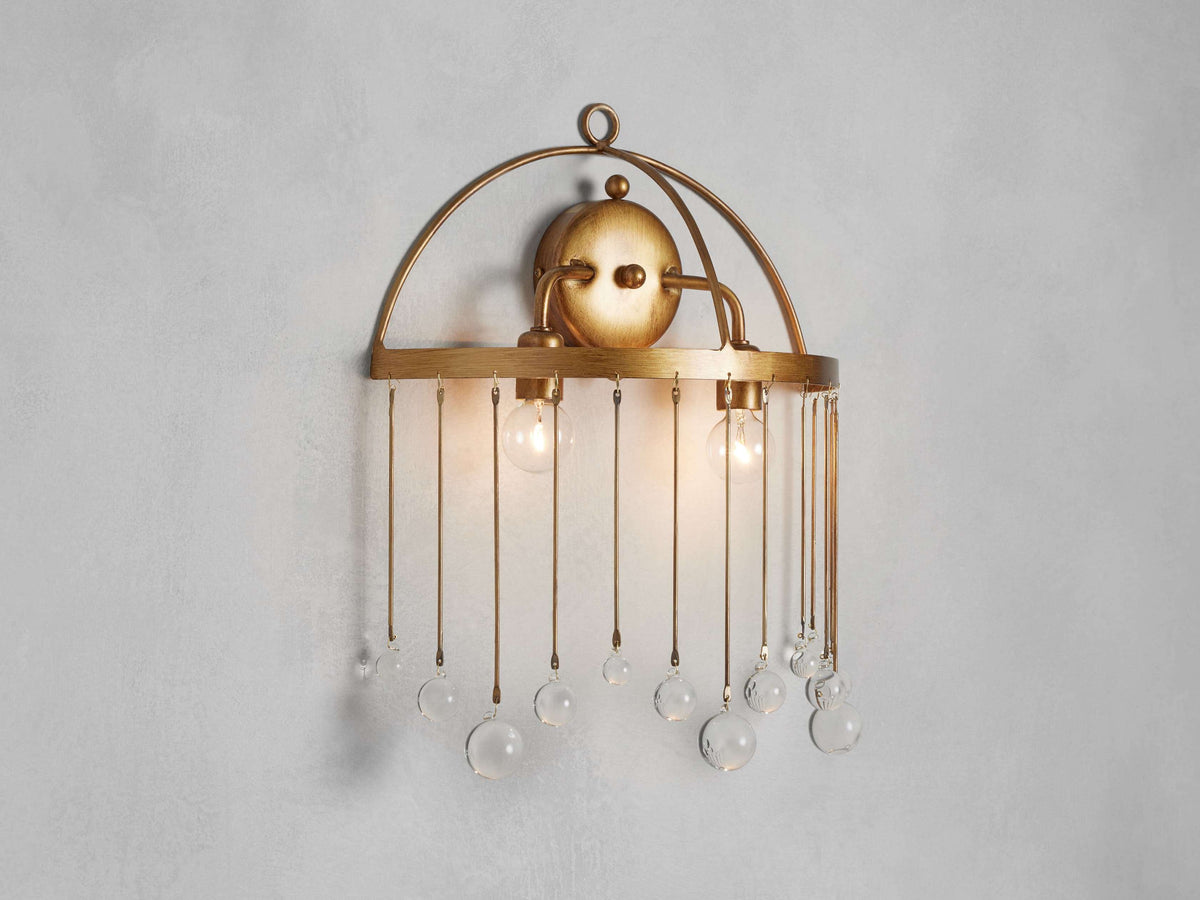 Aubrey Crystal Ball Wall Sconce