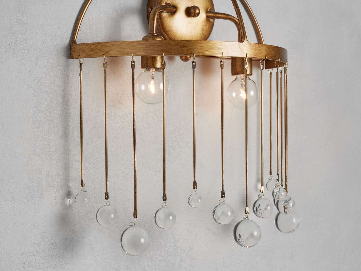Aubrey Crystal Ball Wall Sconce