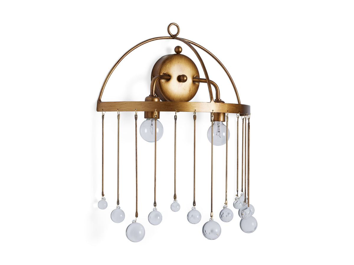 Aubrey Crystal Ball Wall Sconce