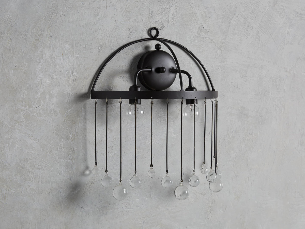 Aubrey Crystal Ball Wall Sconce