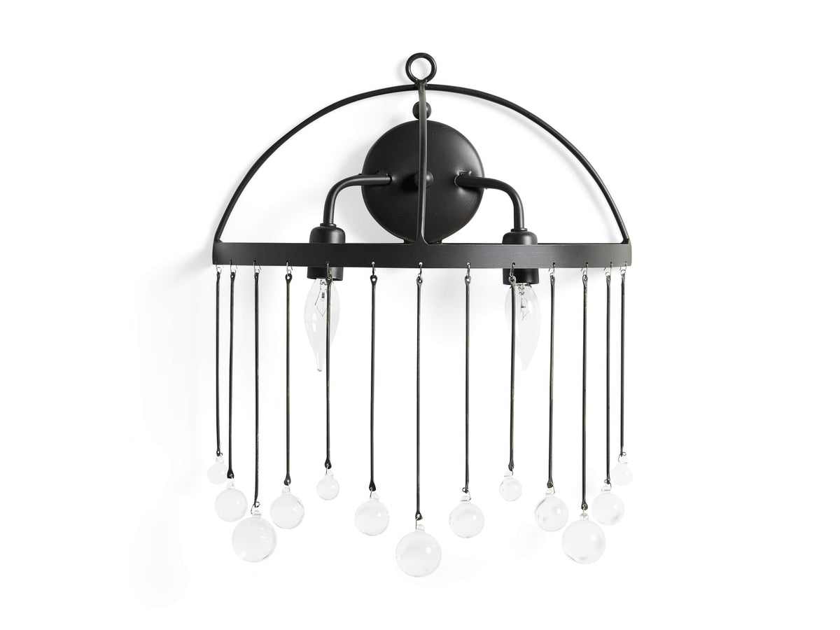 Aubrey Crystal Ball Wall Sconce